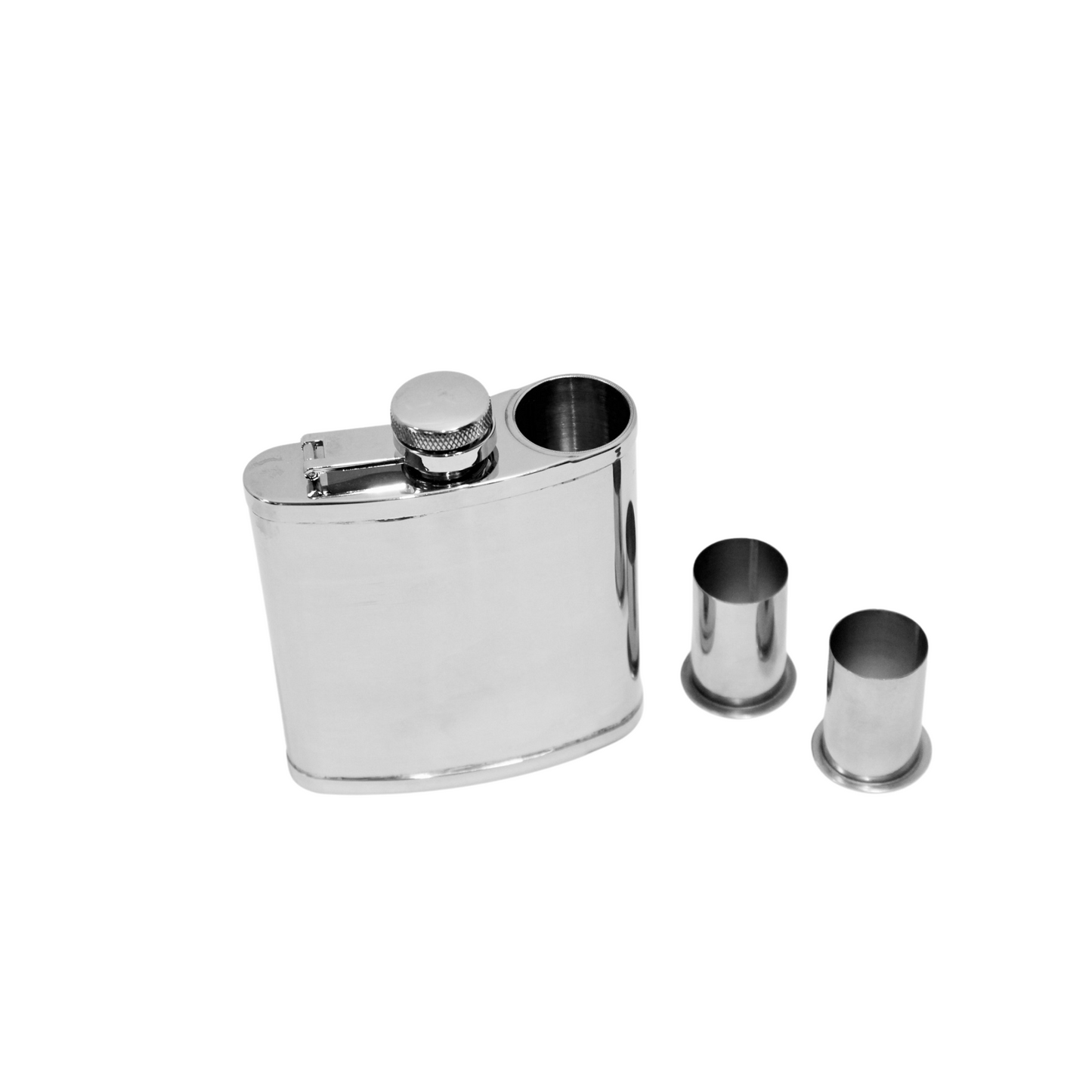 Stainless Steel Flask with shot glasses
