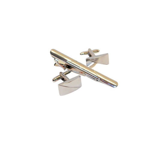 Silver pated tie set