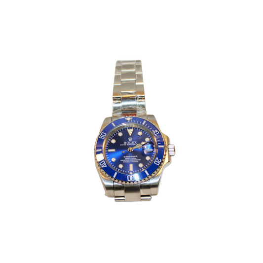 Bezel Blue Face Watch