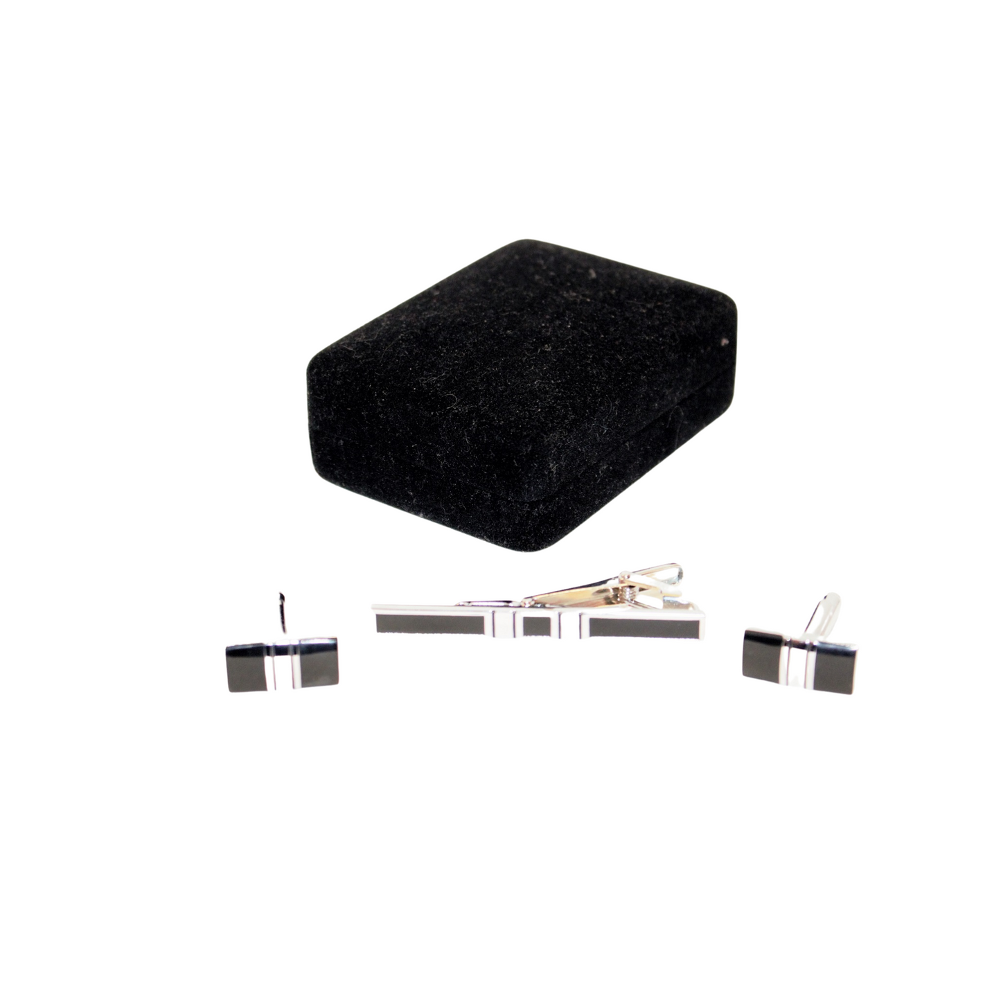 Silver pated tie set