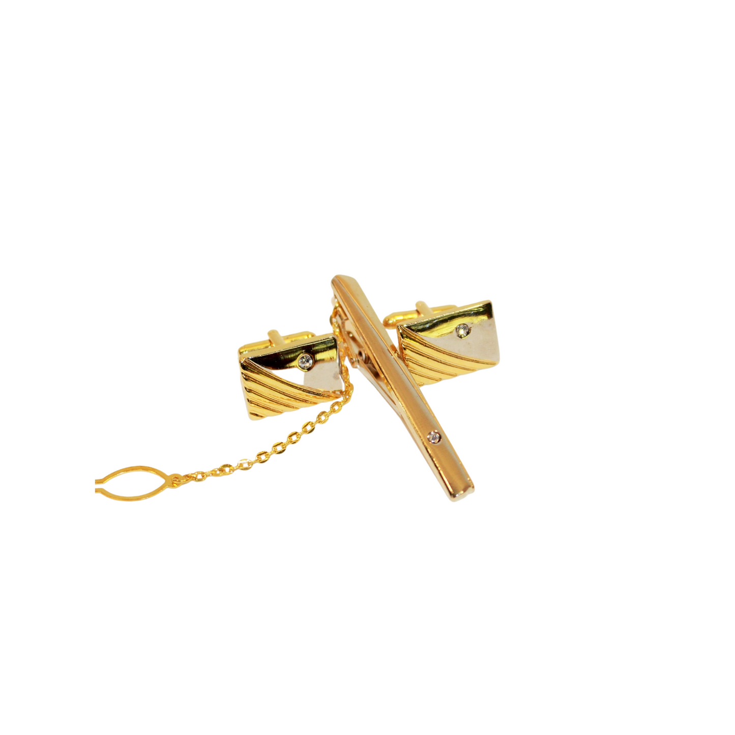 Silver pated tie set