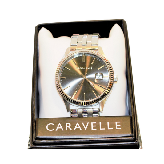 Men's Caravelle Silver/Grey Watch