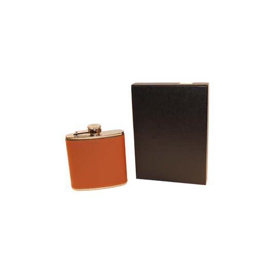Leather wrap flask